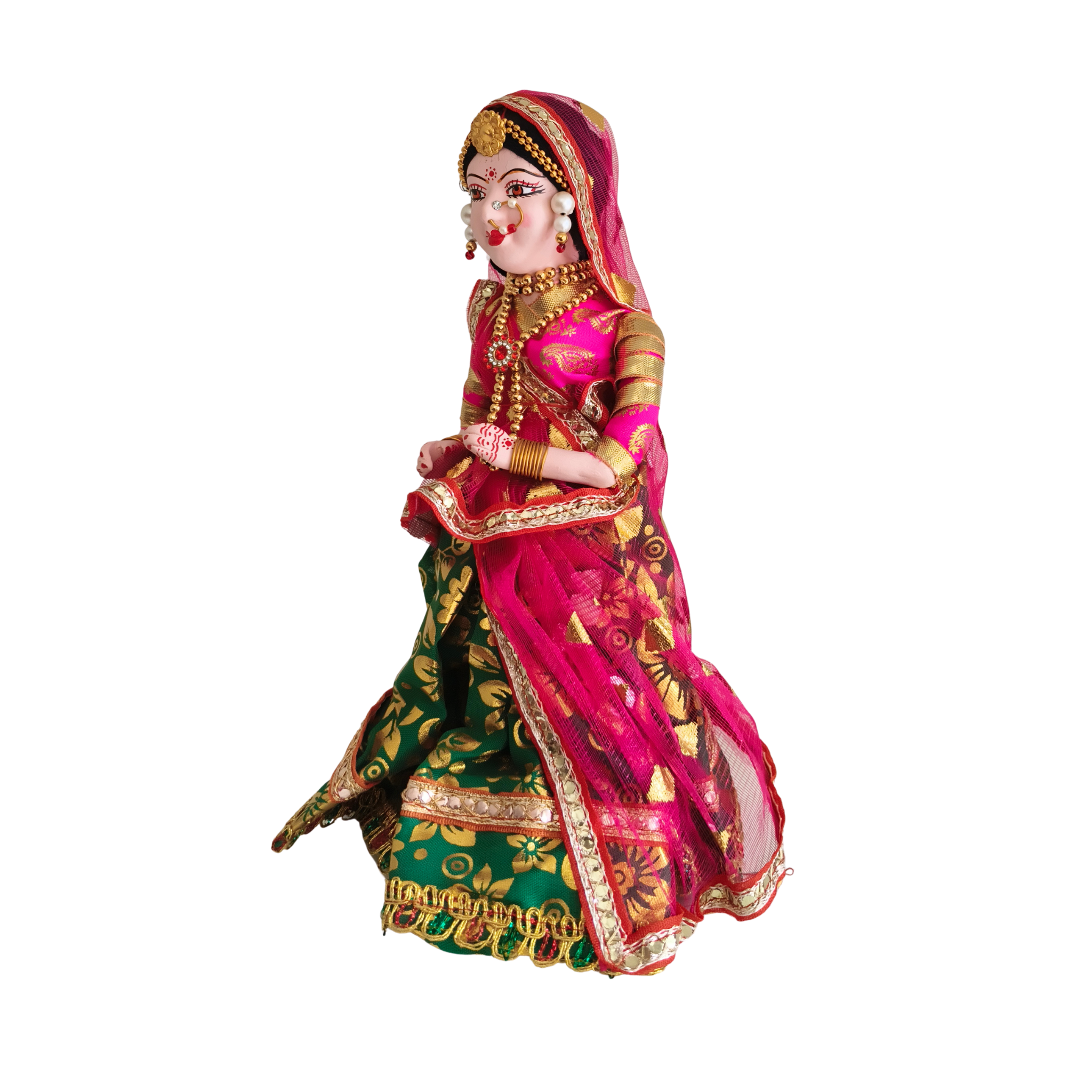 Traditional Indian Bride Doll Figurine