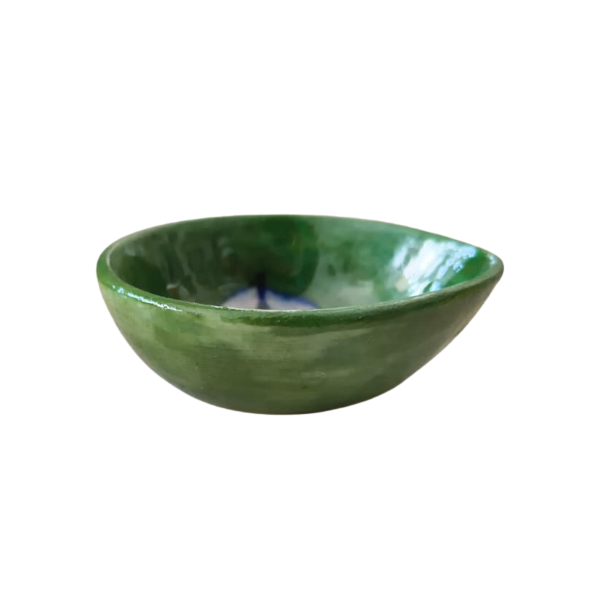 Hand-Painted Blue Pottery Diya | Traditional Oil Lamp