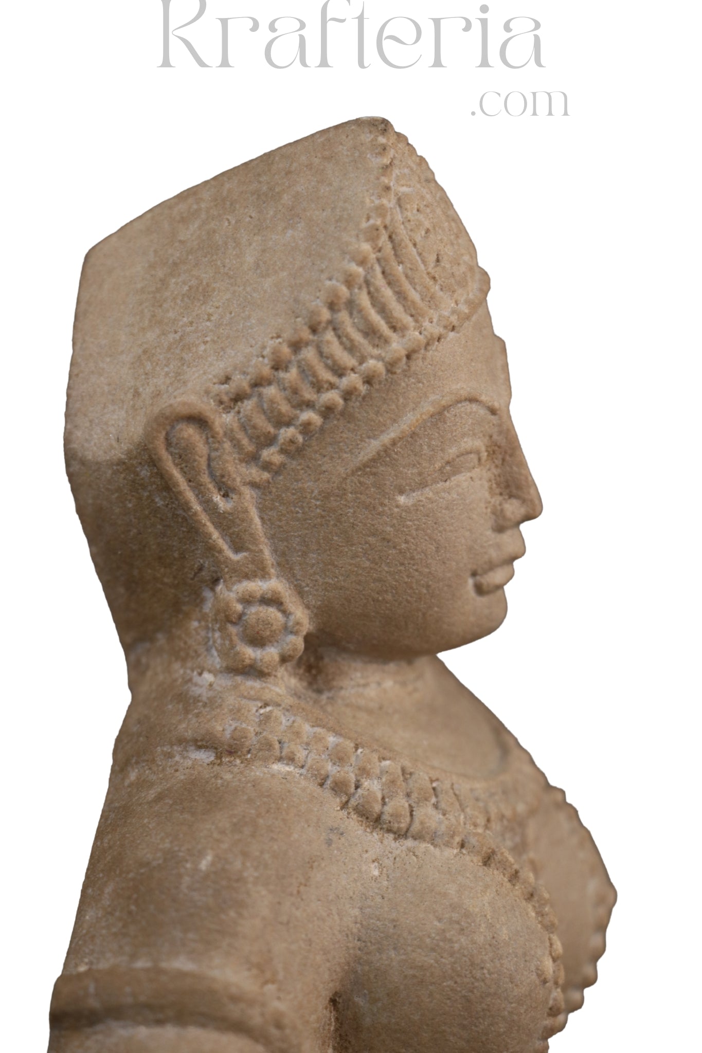 Celestial Beauty - A Carved Sandstone Wall Plaque