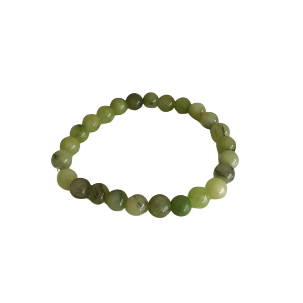 Natural Green Jade Beaded Bracelet   Fashion