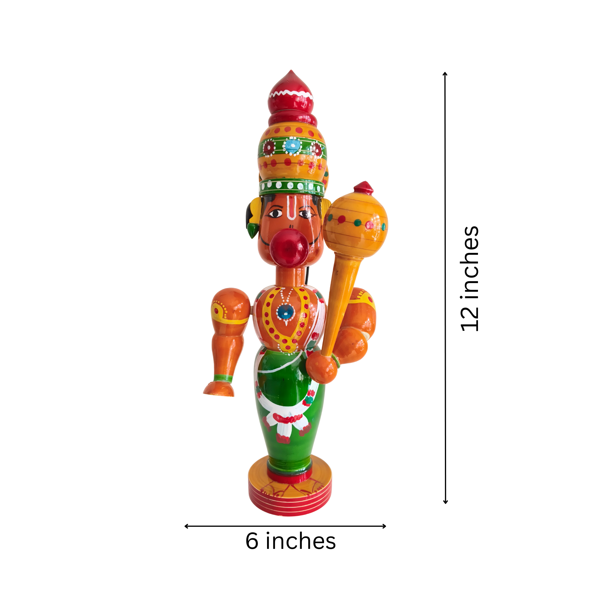 Handcrafted Lacquerware - The Mighty Hanuman Idol