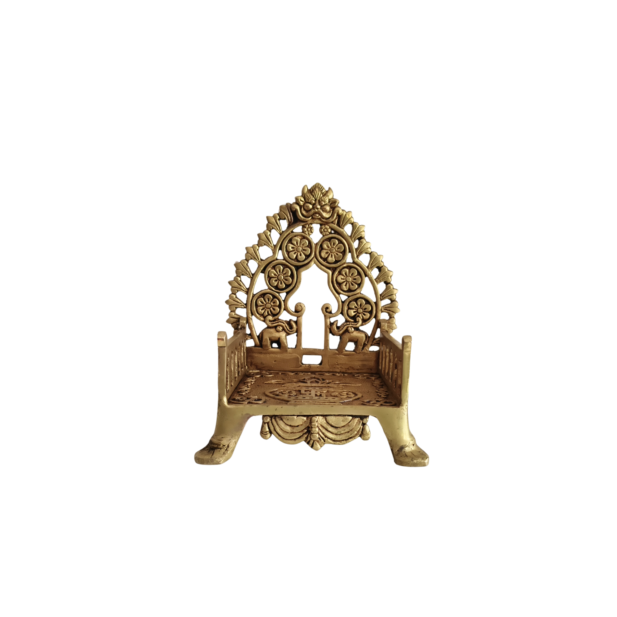Ornate Golden Brass Sinhasan/Singhasan (Throne)