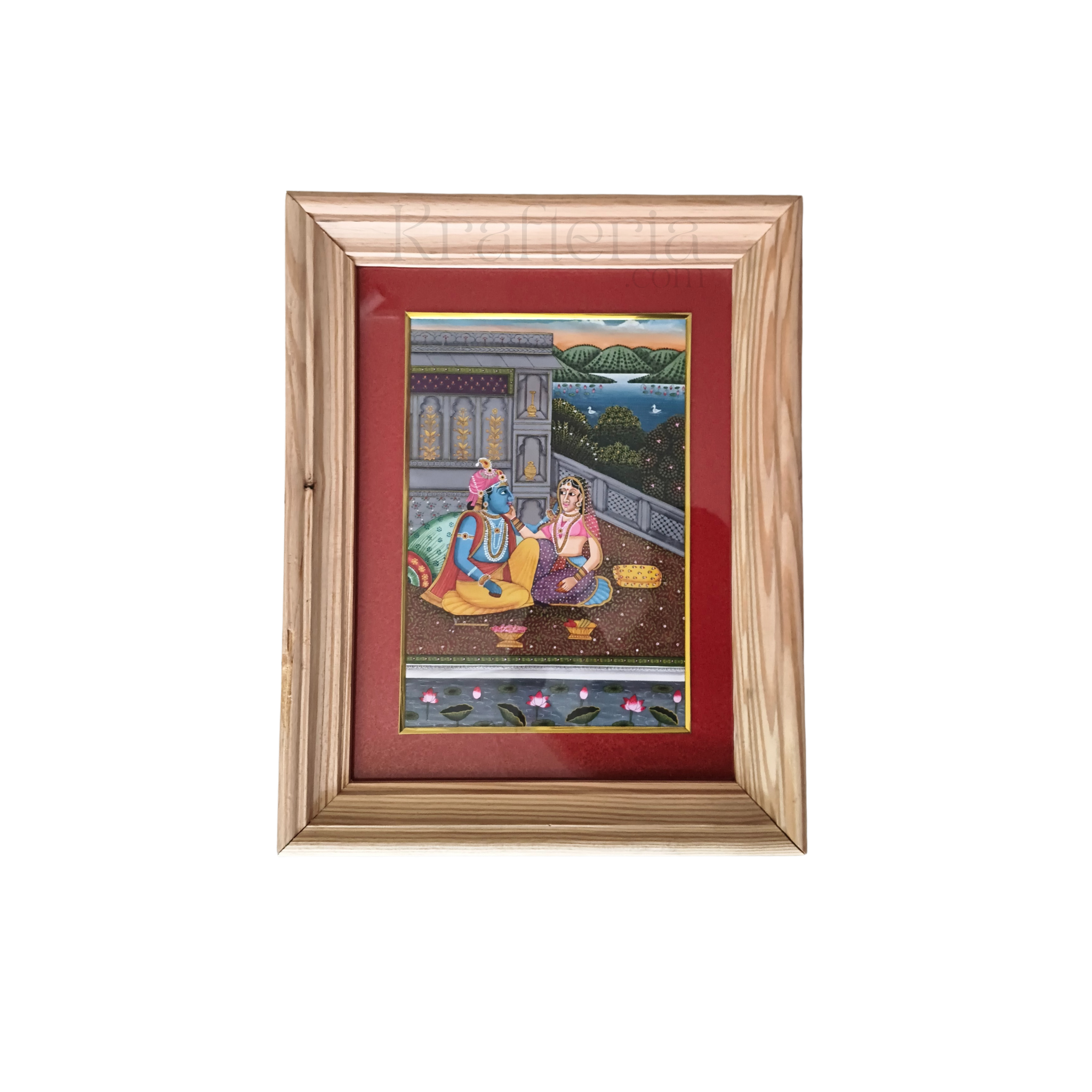The Divine Couple - Radha and Krishna at Leisure Painting