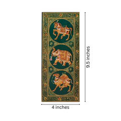 A Triptych of Royal Animals Miniature Painting