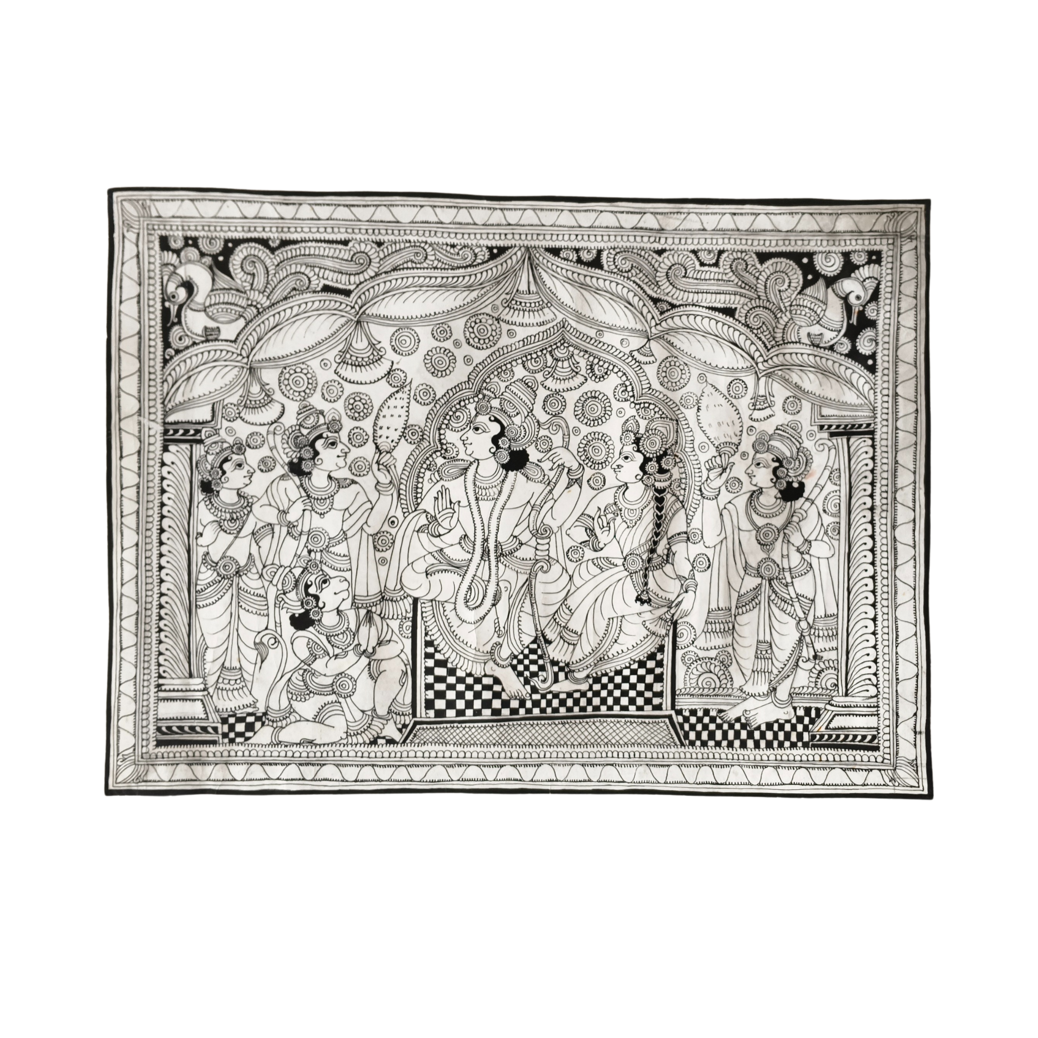Lord Rama's Coronation with Sita and Lakshmana Art