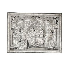 Lord Rama's Coronation with Sita and Lakshmana Art