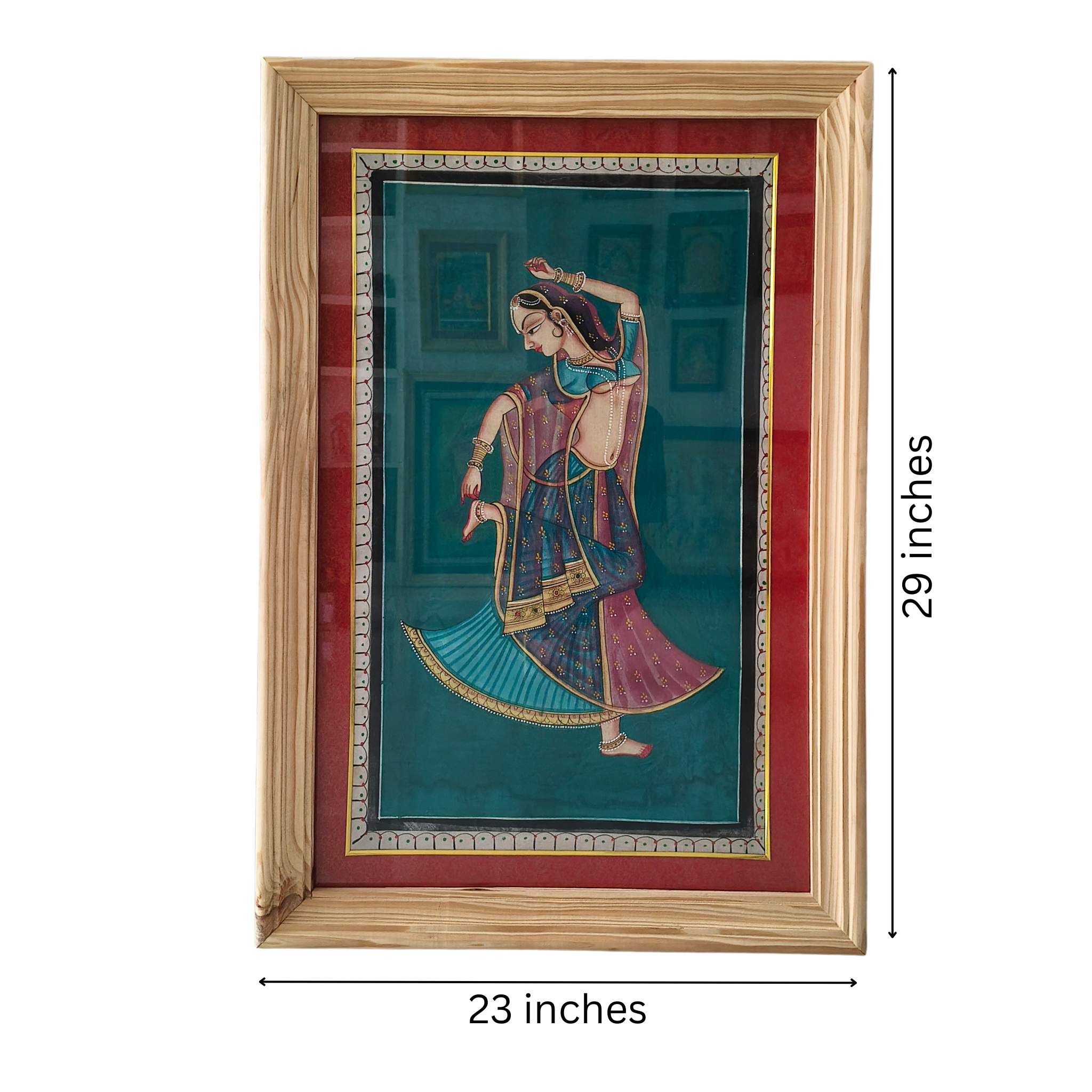 Graceful Radha - A Miniature Painting
