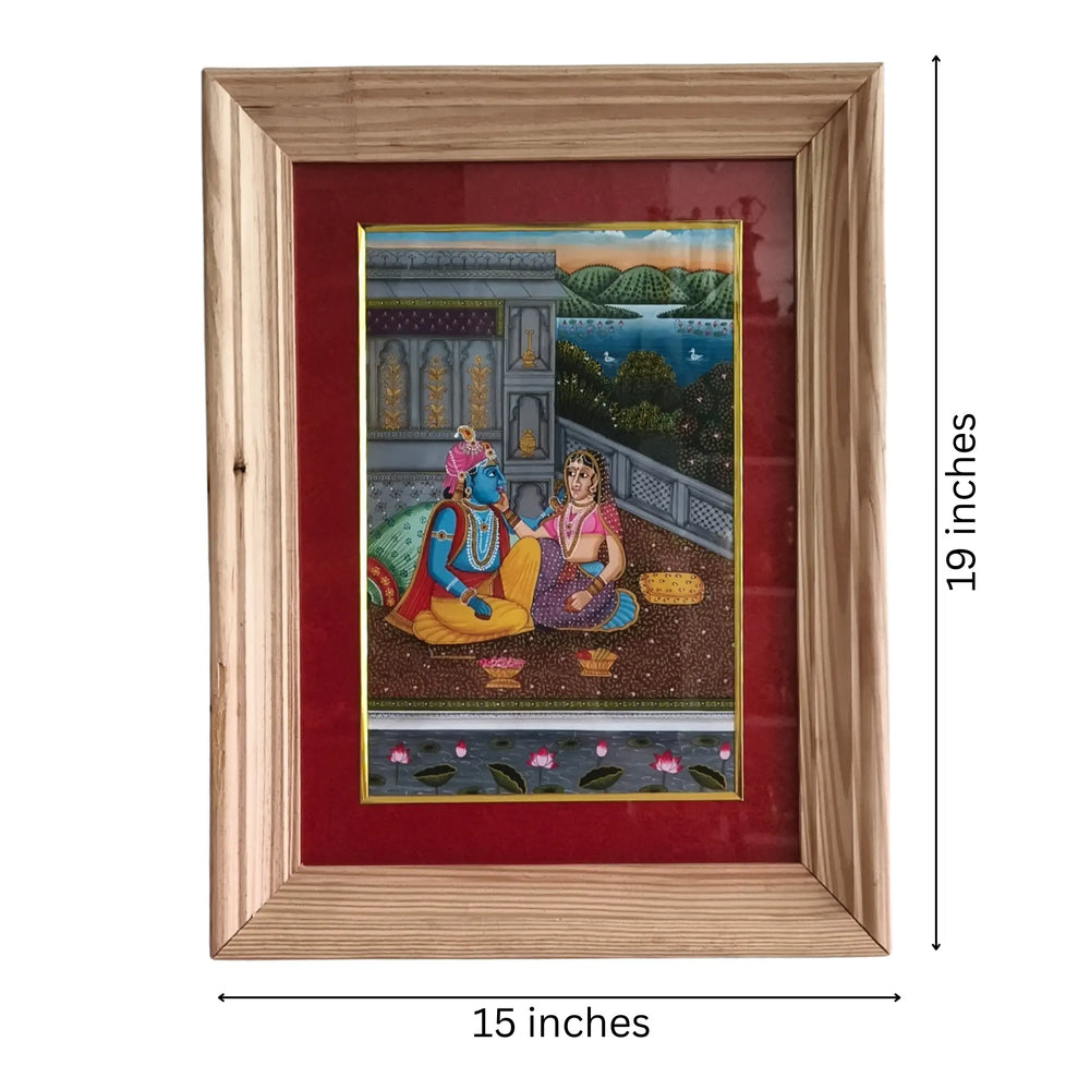 The Divine Couple - Radha and Krishna at Leisure Painting   Paintings