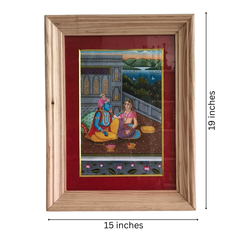 The Divine Couple - Radha and Krishna at Leisure Painting