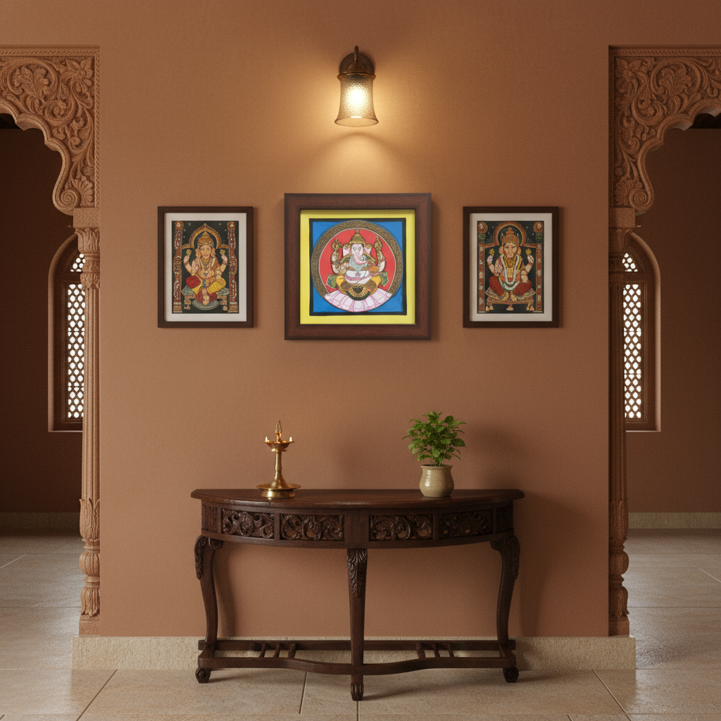 Mysore Ganesh Painting | 22KT Gold Leaf