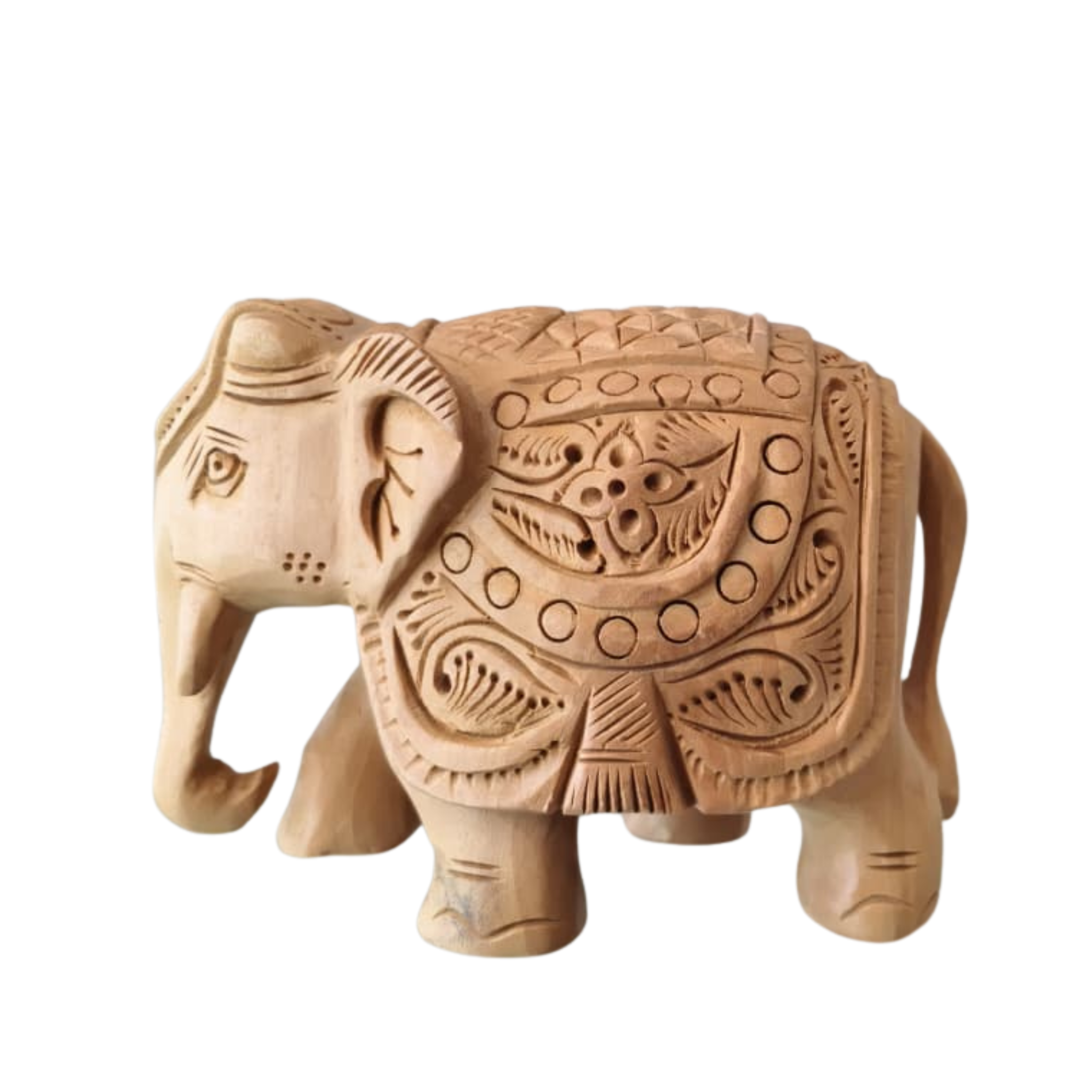 Hand-Carved Wooden Elephants – Artisan Decorative Sculptures