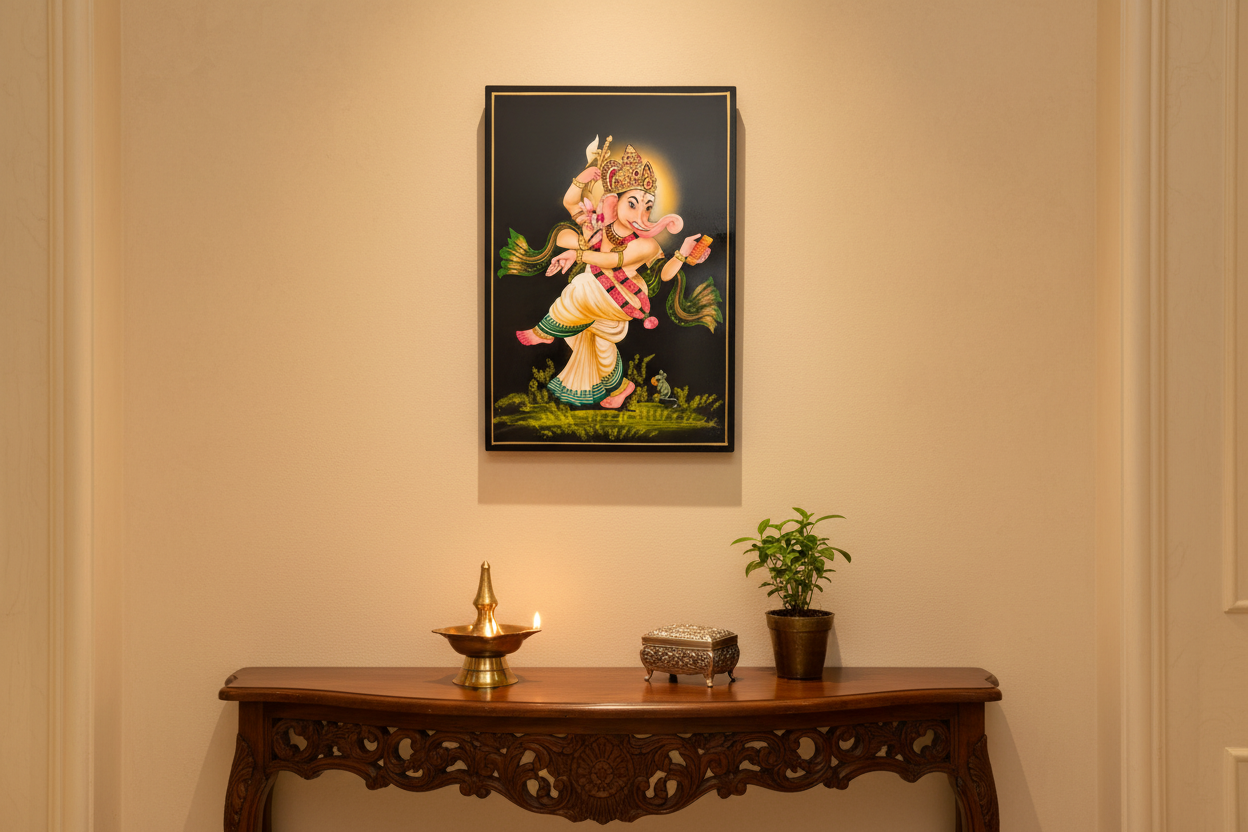Traditional Dancing Ganesha Nirmal painting art