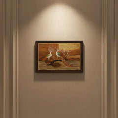 Rosewood Inlay Artwork – Graceful Peacock Motif Handmade Frame Arun