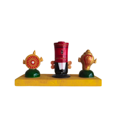 Vibrant Etikoppaka Balaji Stand - Traditional Lacquer Wood Art   Etikoppaka Lacquerware