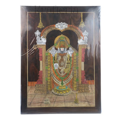 Rosewood Inlay Masterpiece – Lord Balaji Portrait Frame   Inlay Art