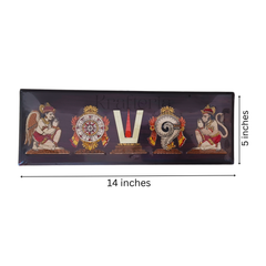 Sacred Inlay Artwork – Vaishnava Wall Hanging with Garuda & Hanuman
