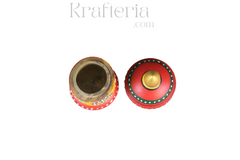 Wooden Sindoor/Kumkuma Holder – Hand-Painted Design