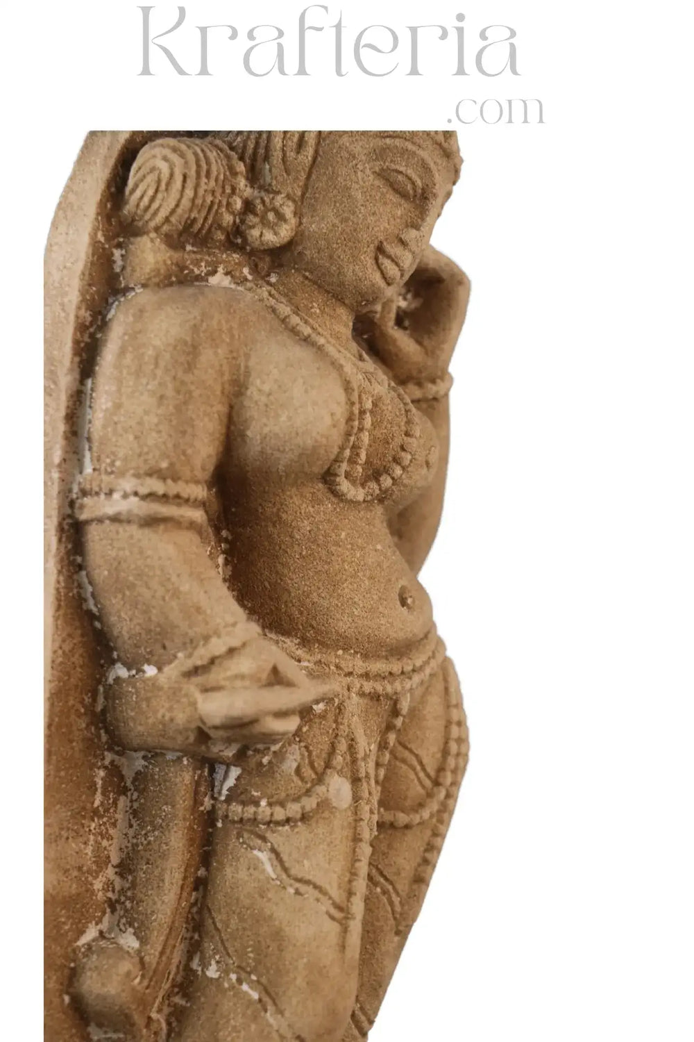 Adornment of the Divine - The Silent Elegance of an Apsara   Sand Stone