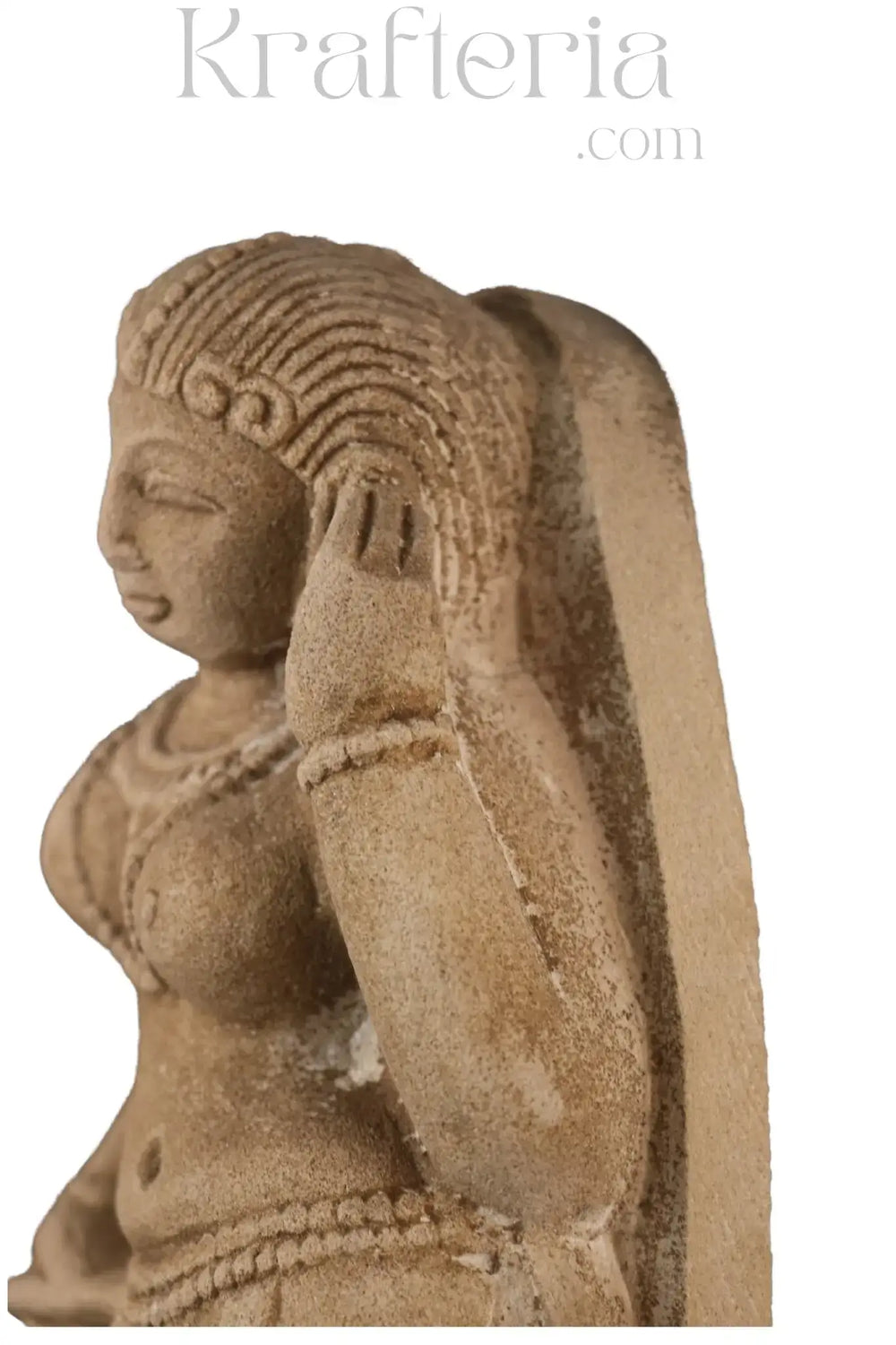 Adornment of the Divine - The Silent Elegance of an Apsara   Sand Stone