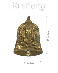 Sacred Brass Ganesha Wall Hanging – Remover of Obstacles