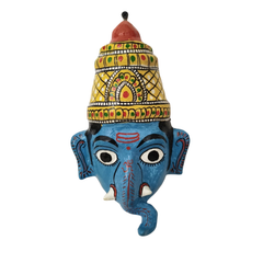 Handcrafted Ganesha Mask Wall Hanging – Cheriyal Art Decor   wall decor