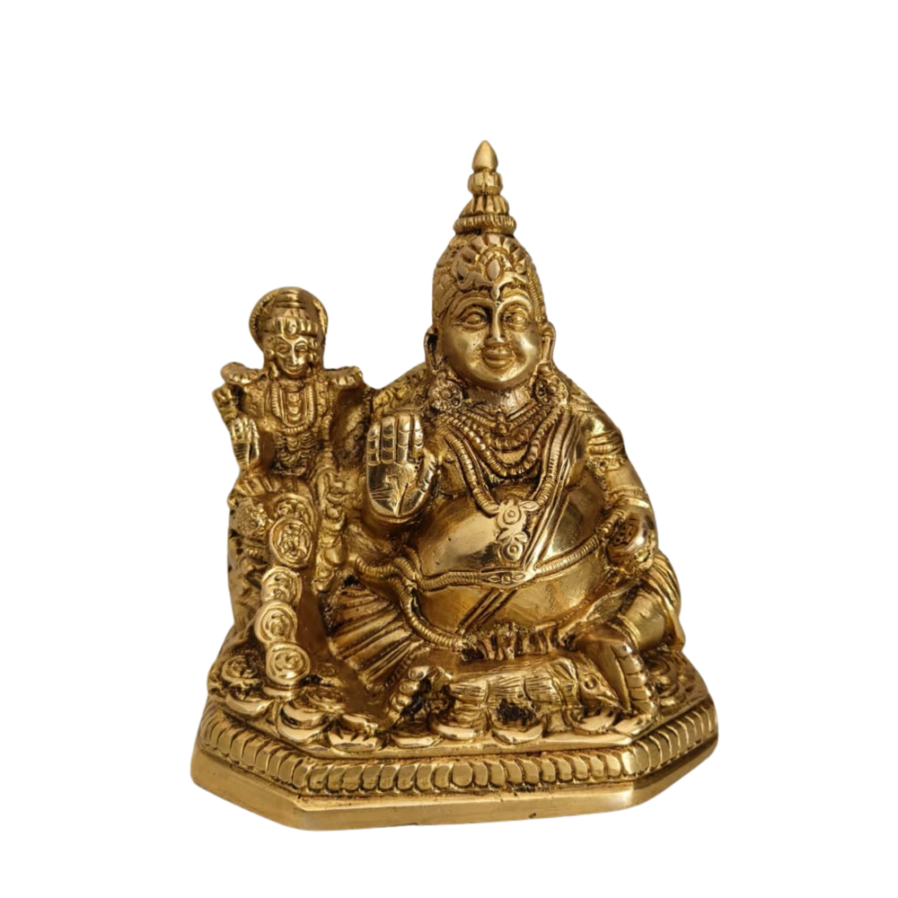 Handcrafted Brass Kuber Idol with Lakshmi – Wealth & Prosperity   Brass Artwork