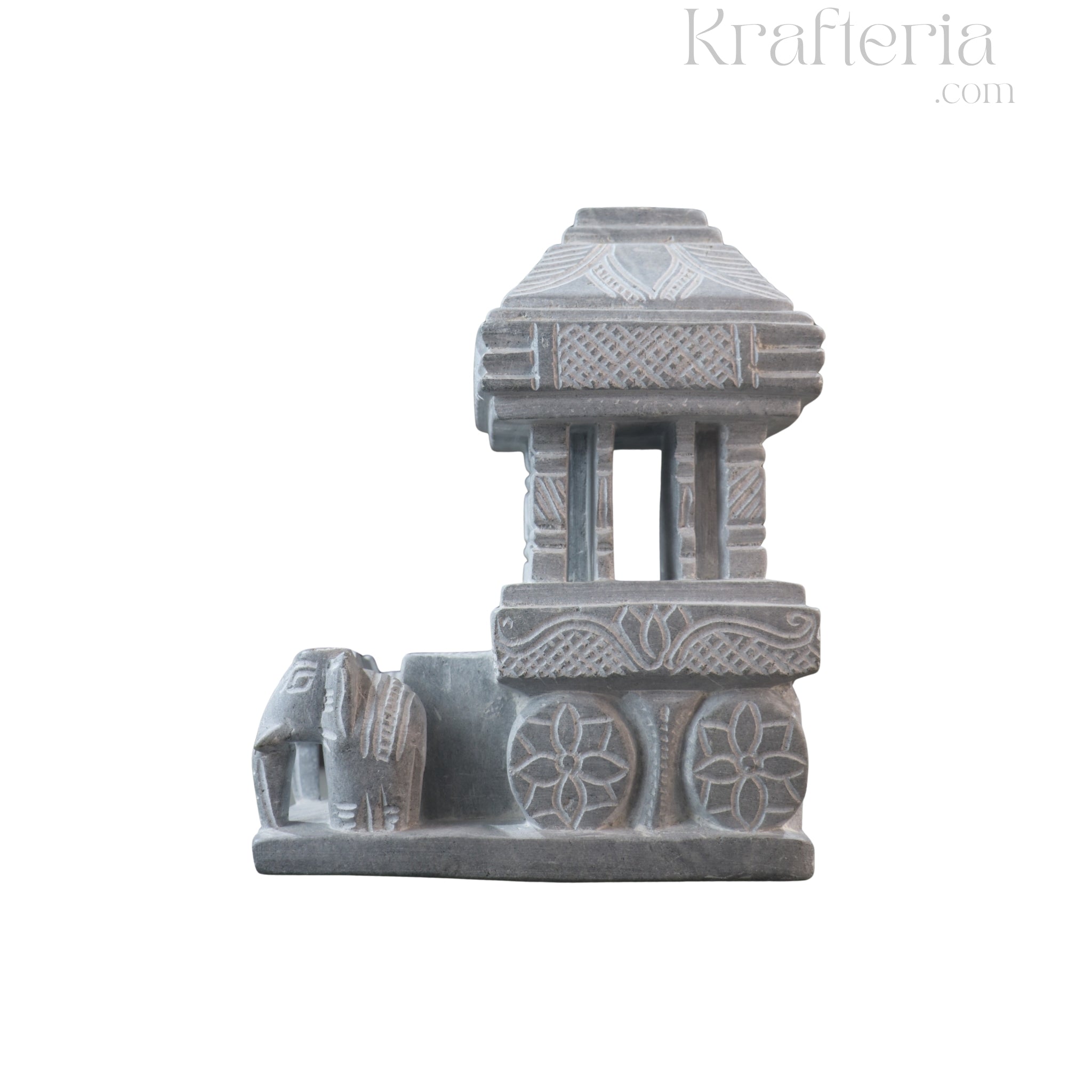 Hampi Stone Chariot Model – Hand-Carved in Soft Stone