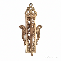 Vintage Brass Parrot Wall Hook – Handcrafted Decorative Key & Coat Holder   Brass Artwork