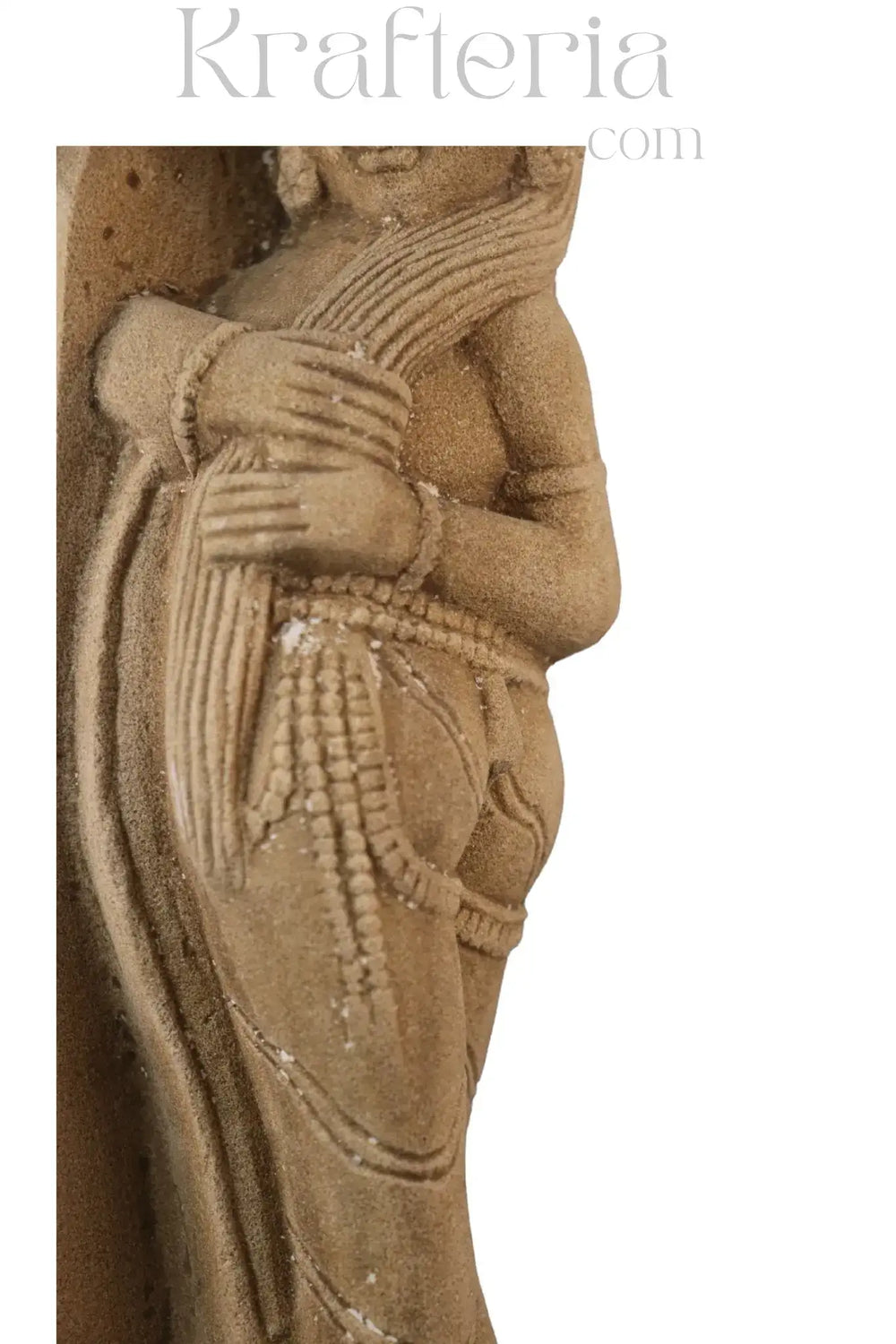 Ancient Figure Arranging Her Tresses   Sand Stone