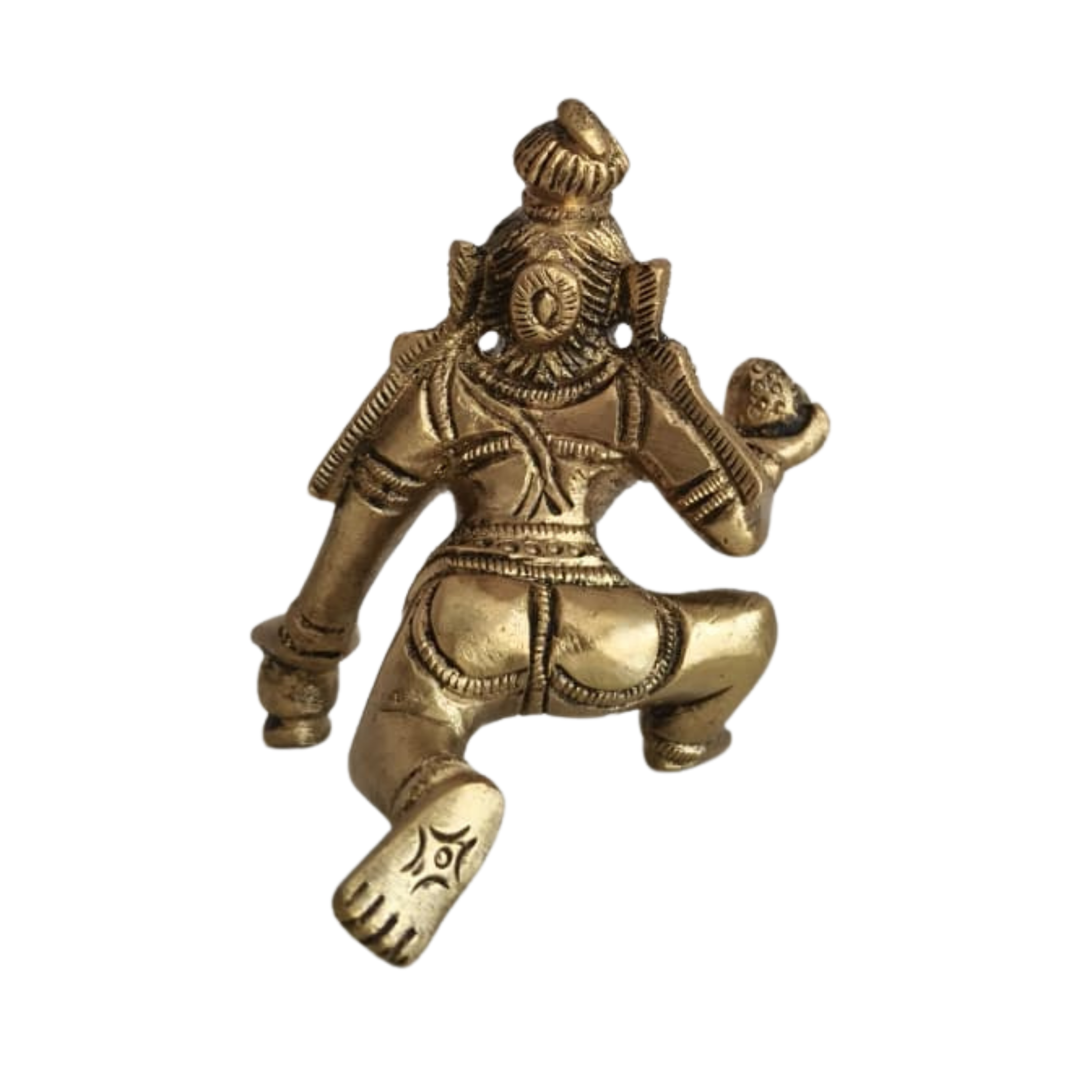 Brass Idol of Bal Krishna (Baby Krishna) with Butter Ball