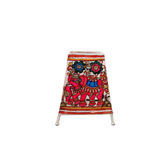 Sacred Elephant with Floral Motifs – Leather Shadow Art | Bed Lamp