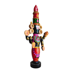 Divine Radiance of Lord Balaji Etikoppaka Wooden Idol Lacquerware   Etikoppaka Lacquerware