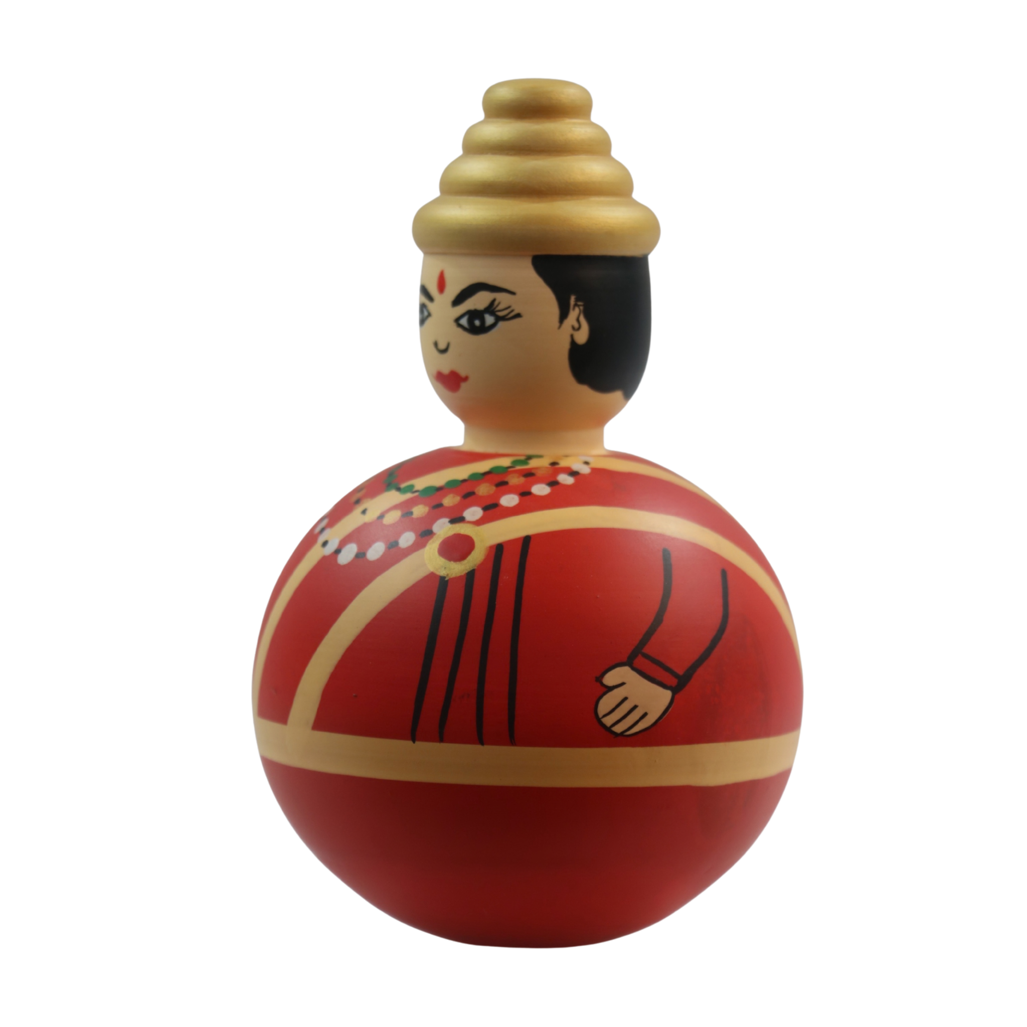 Child-safe wooden Marwadi dolls