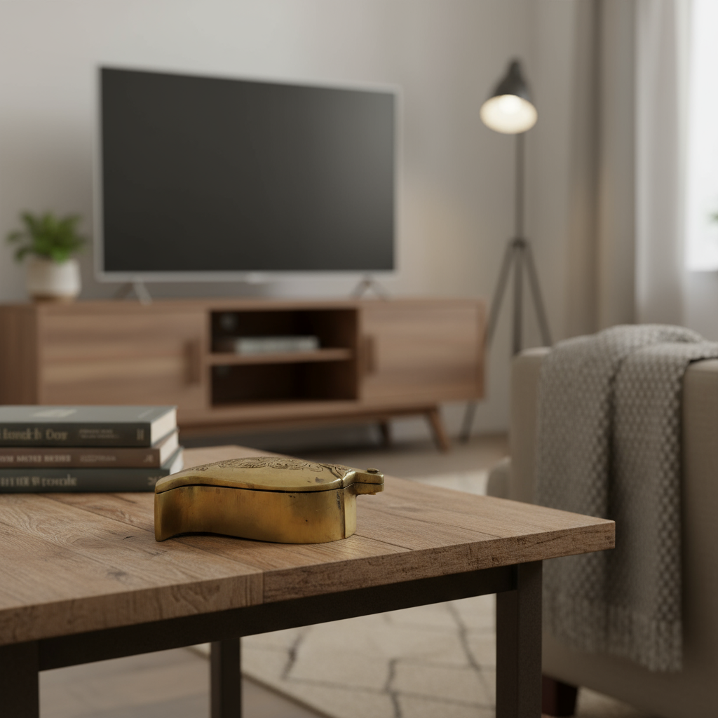 Brass Mango (Paisley) Shaped Decorative Box - Engraved Storage