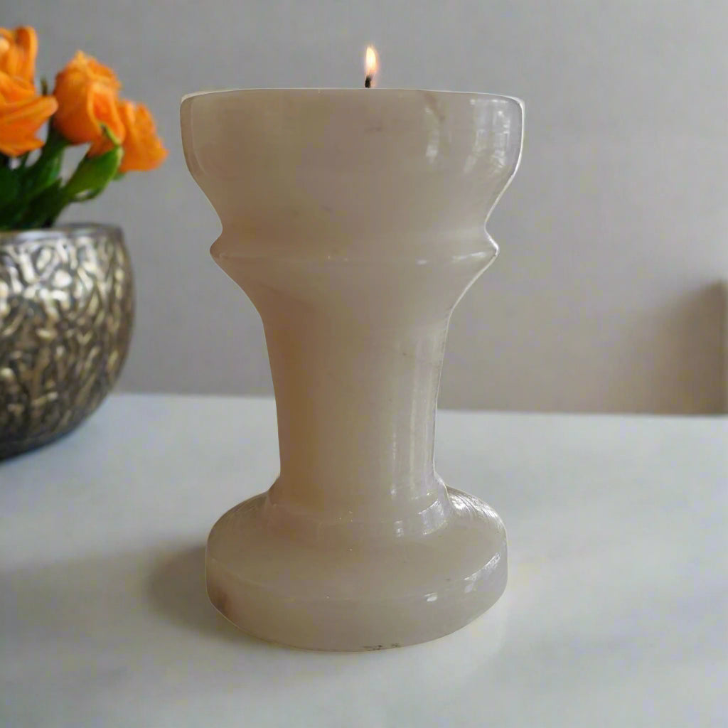 Handcrafted Marble Candle Holder – Elegant Home Decor