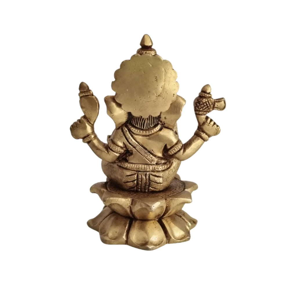 Brass Ganesha Sculpture: Symbol of Prosperity, Intellect, and Protection   Brass Ware