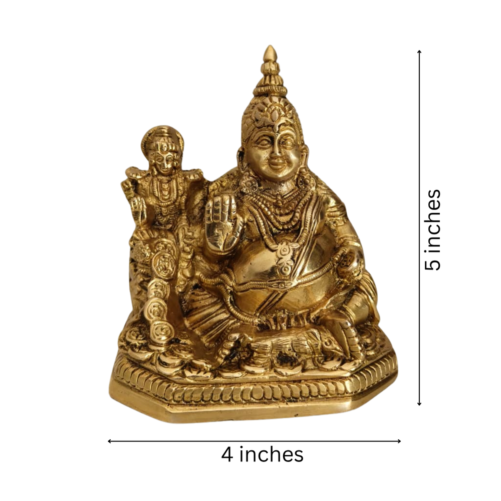 Handcrafted Brass Kuber Idol with Lakshmi – Wealth & Prosperity   Brass Artwork