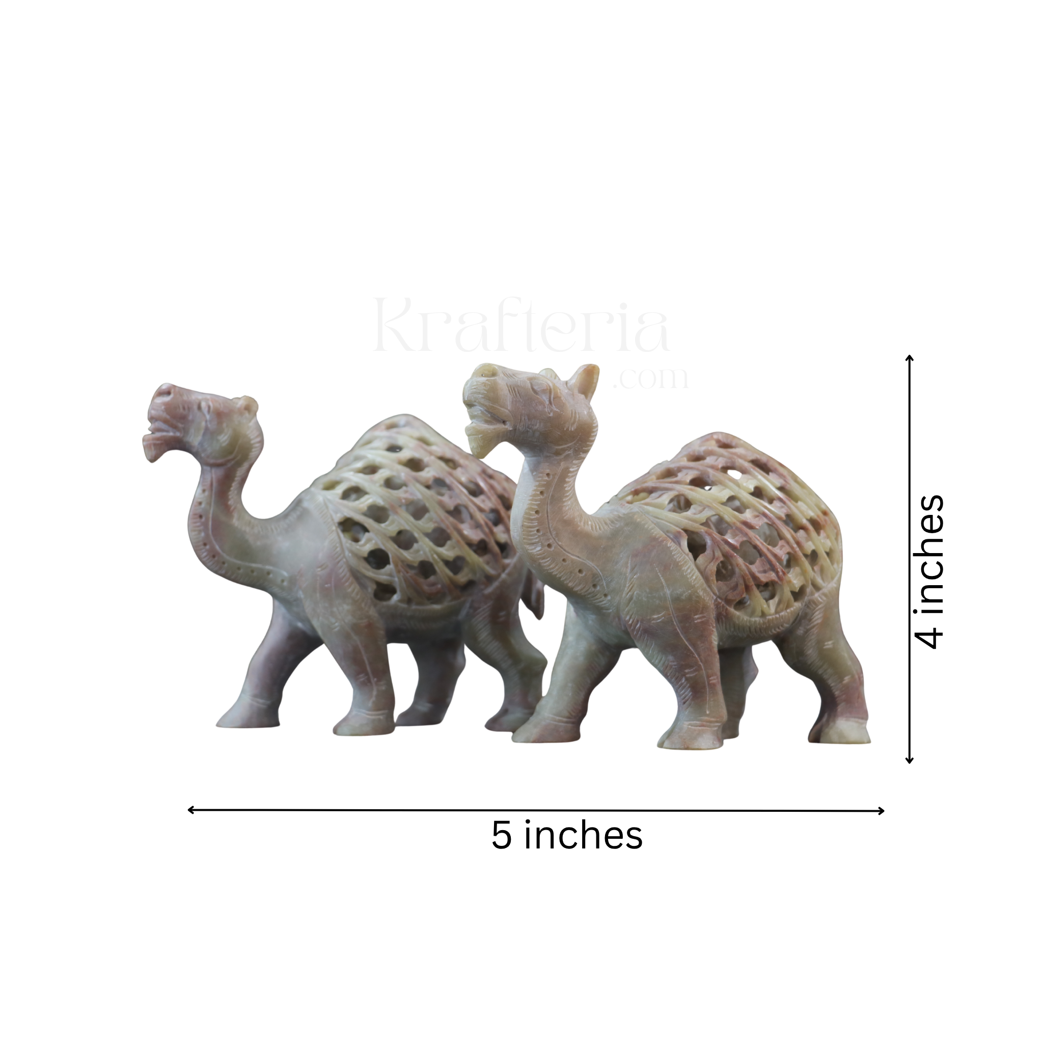 Handcrafted Pair of Camels – Intricate Jali Art Decorative Figurines