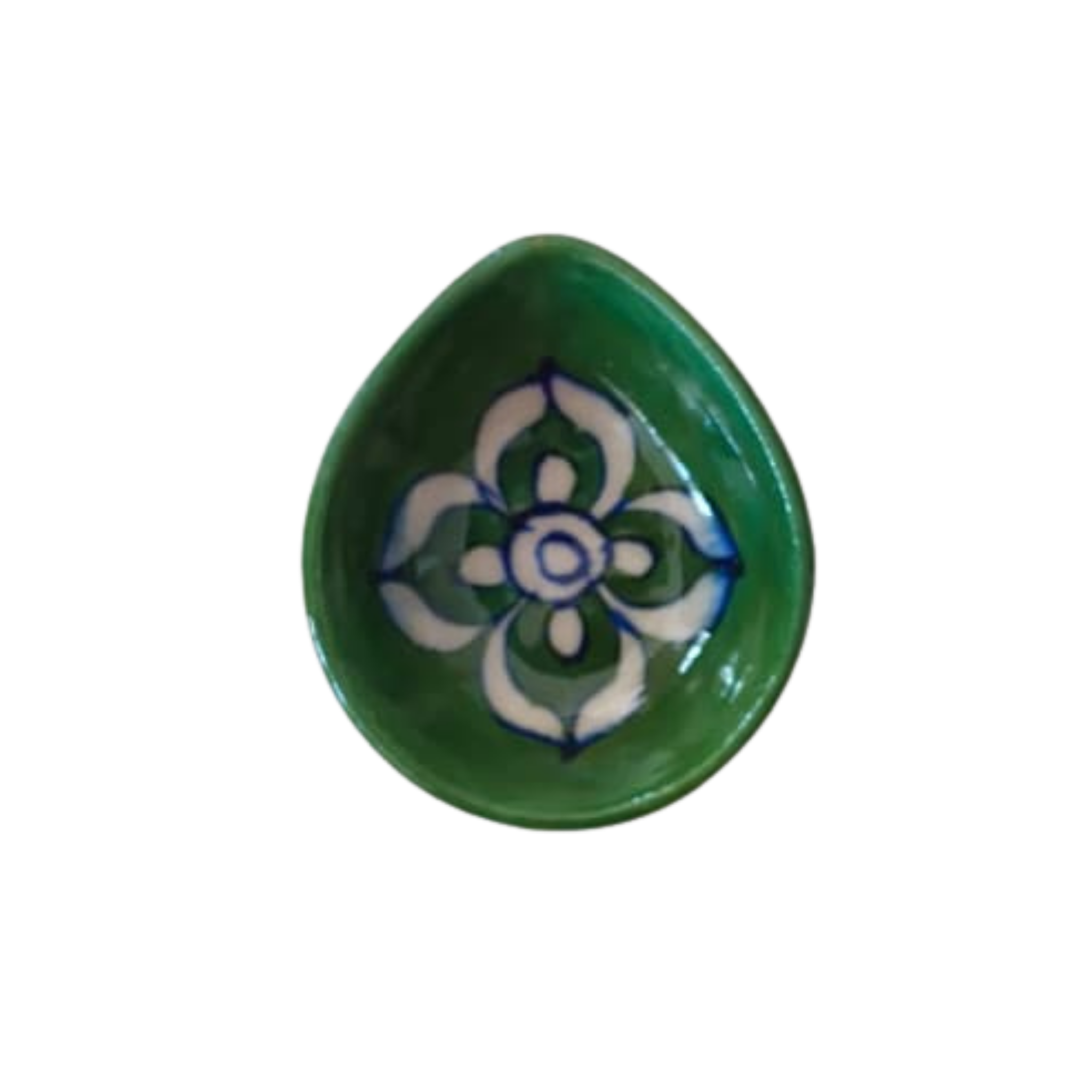 Hand-Painted Blue Pottery Diya | Traditional Oil Lamp