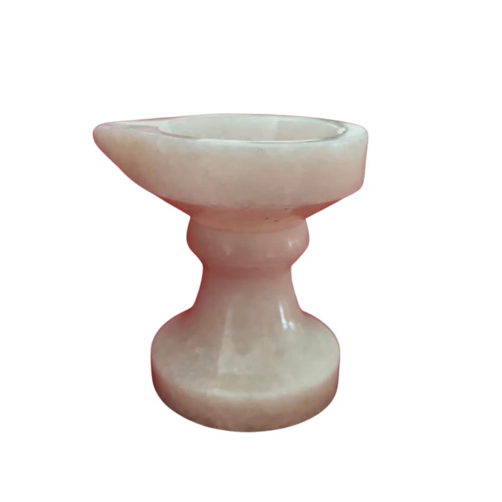 Handcrafted Marble Deepam/DIyas-Perfect for Puja & Home Decor   Marble Soft Stone