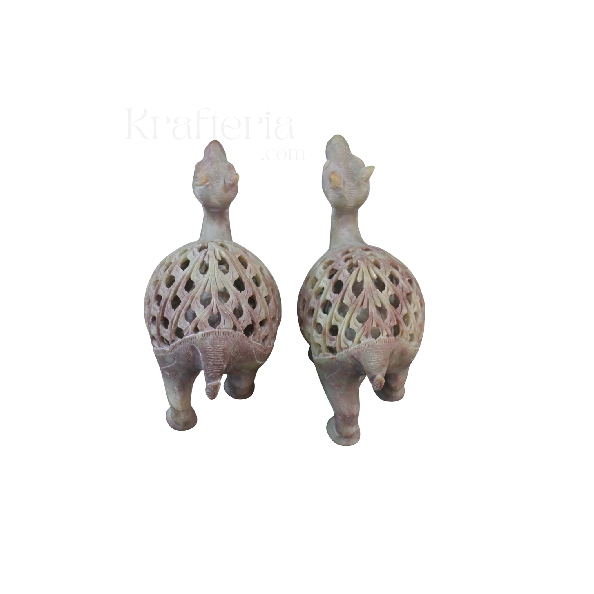 Handcrafted Pair of Camels – Intricate Jali Art Decorative Figurines