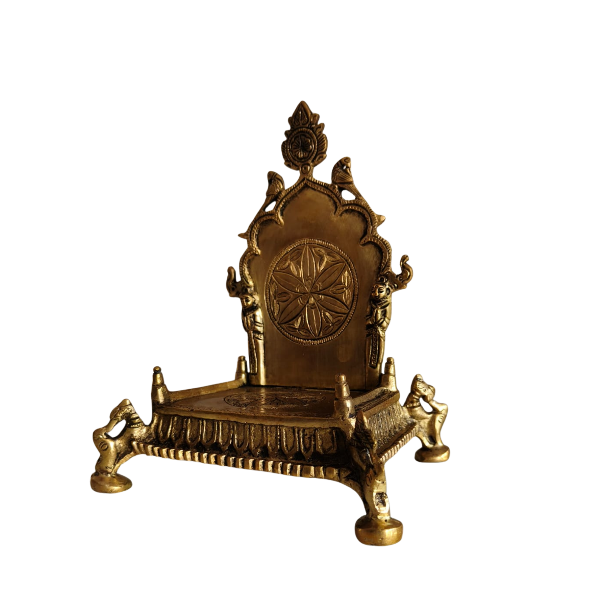 Ornate Brass Puja Singhasan (Throne)