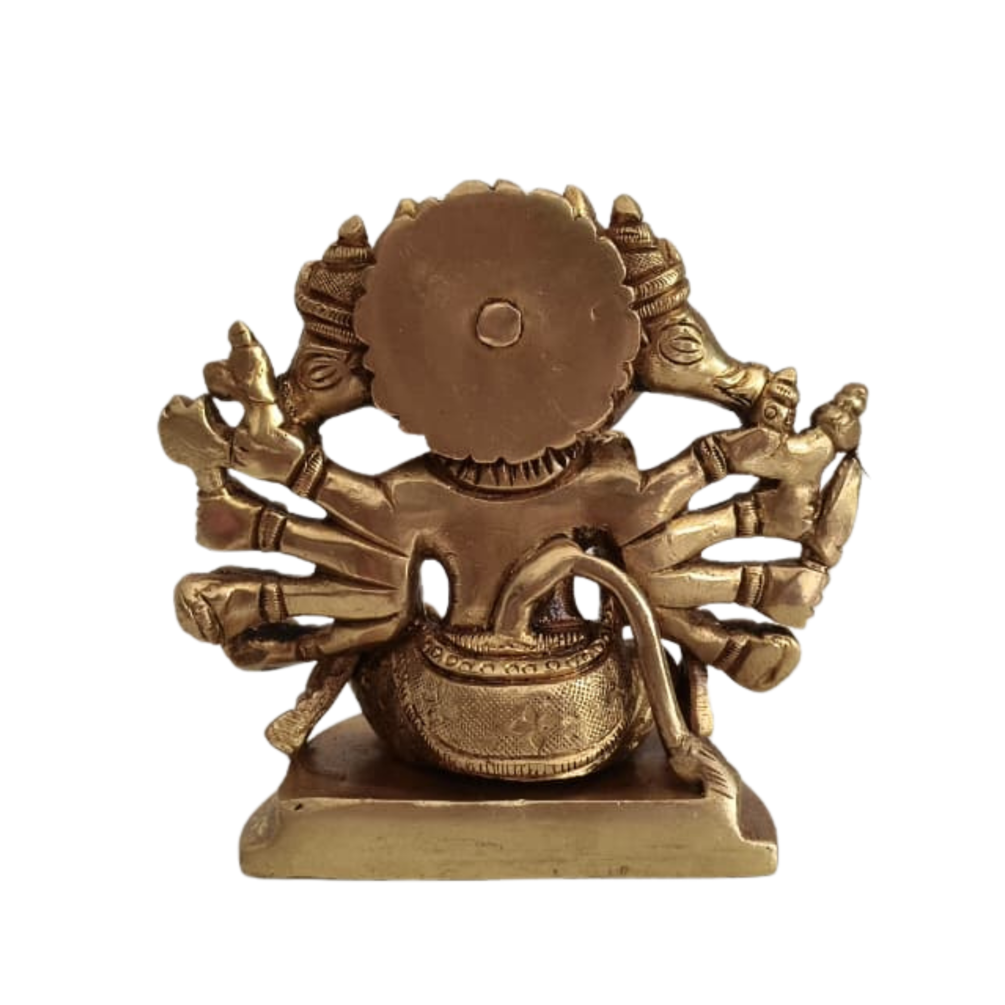 Brass Panchmukhi Hanuman Idol – Five-Faced Protector for Strength and Victory