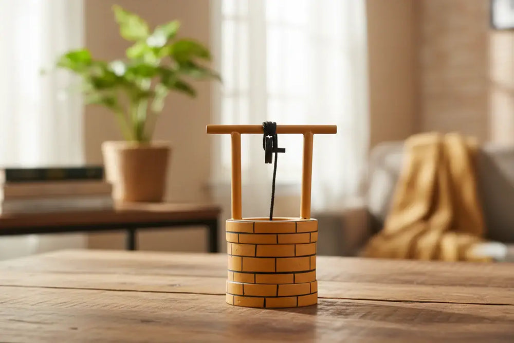Handmade tiny well decorative piece