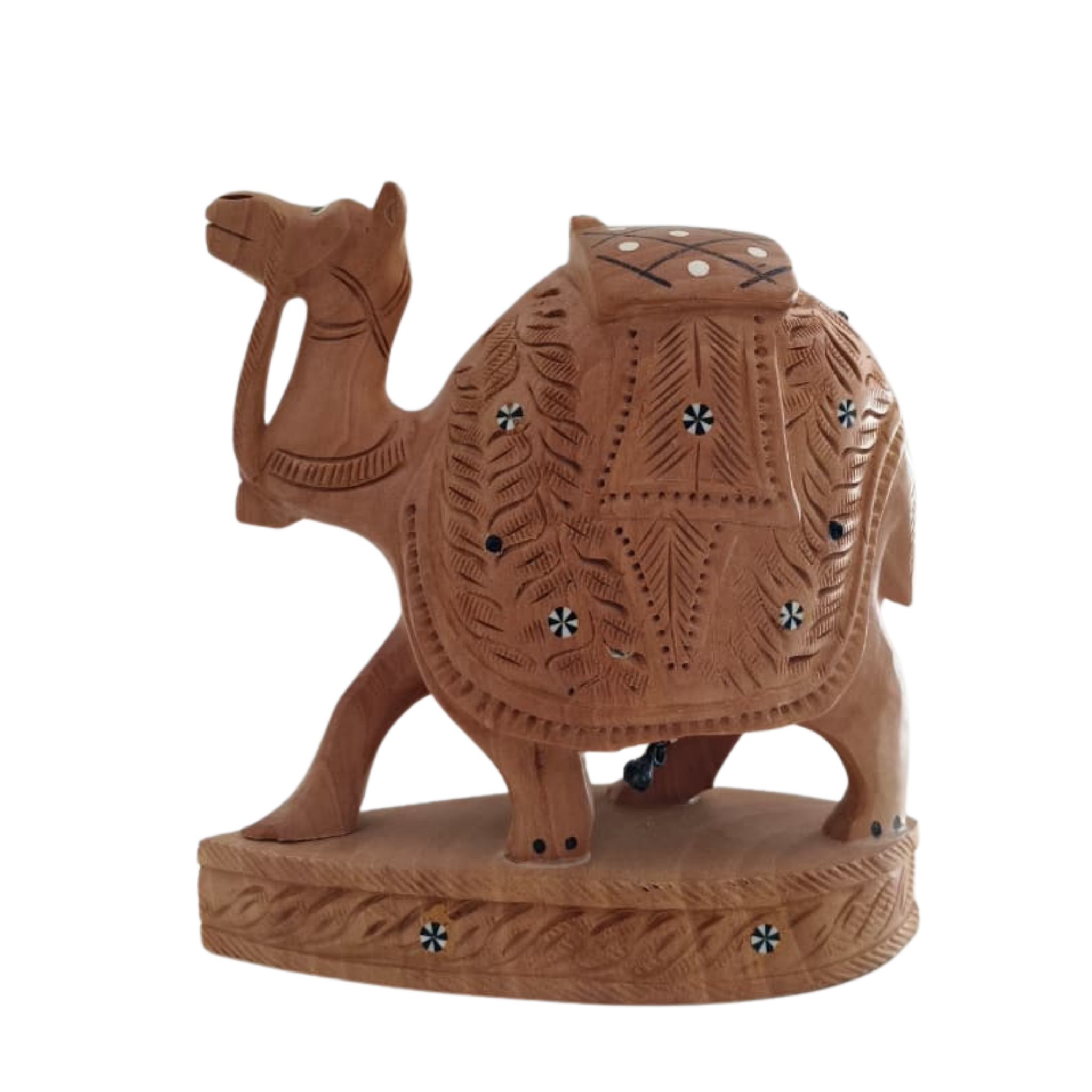 Intricately Hand-Carved Wooden Camel | Rustic Home Decor Piece