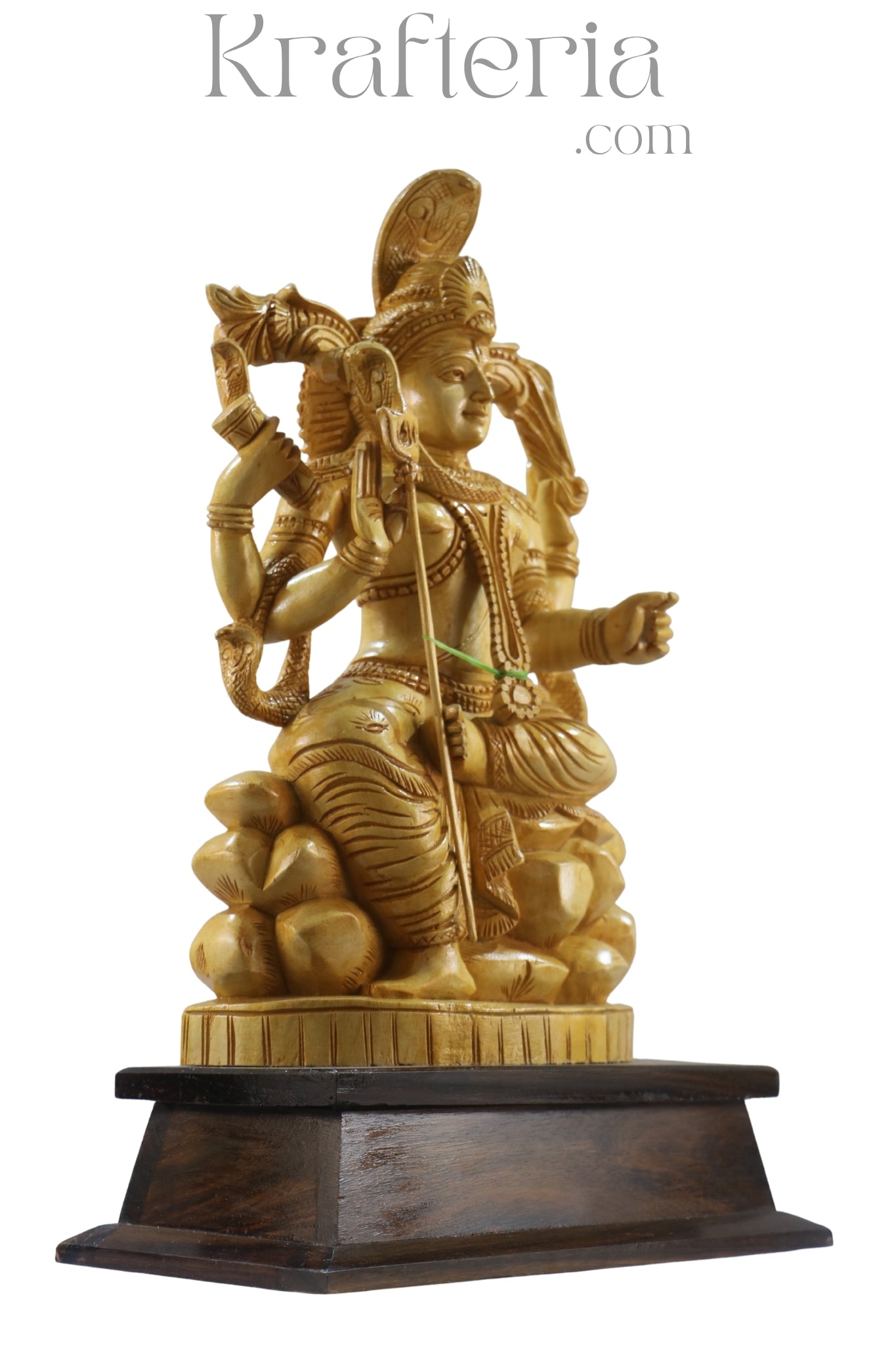 Beautiful God Shiva Wood Statue – Spiritual Wooden Masterpiece