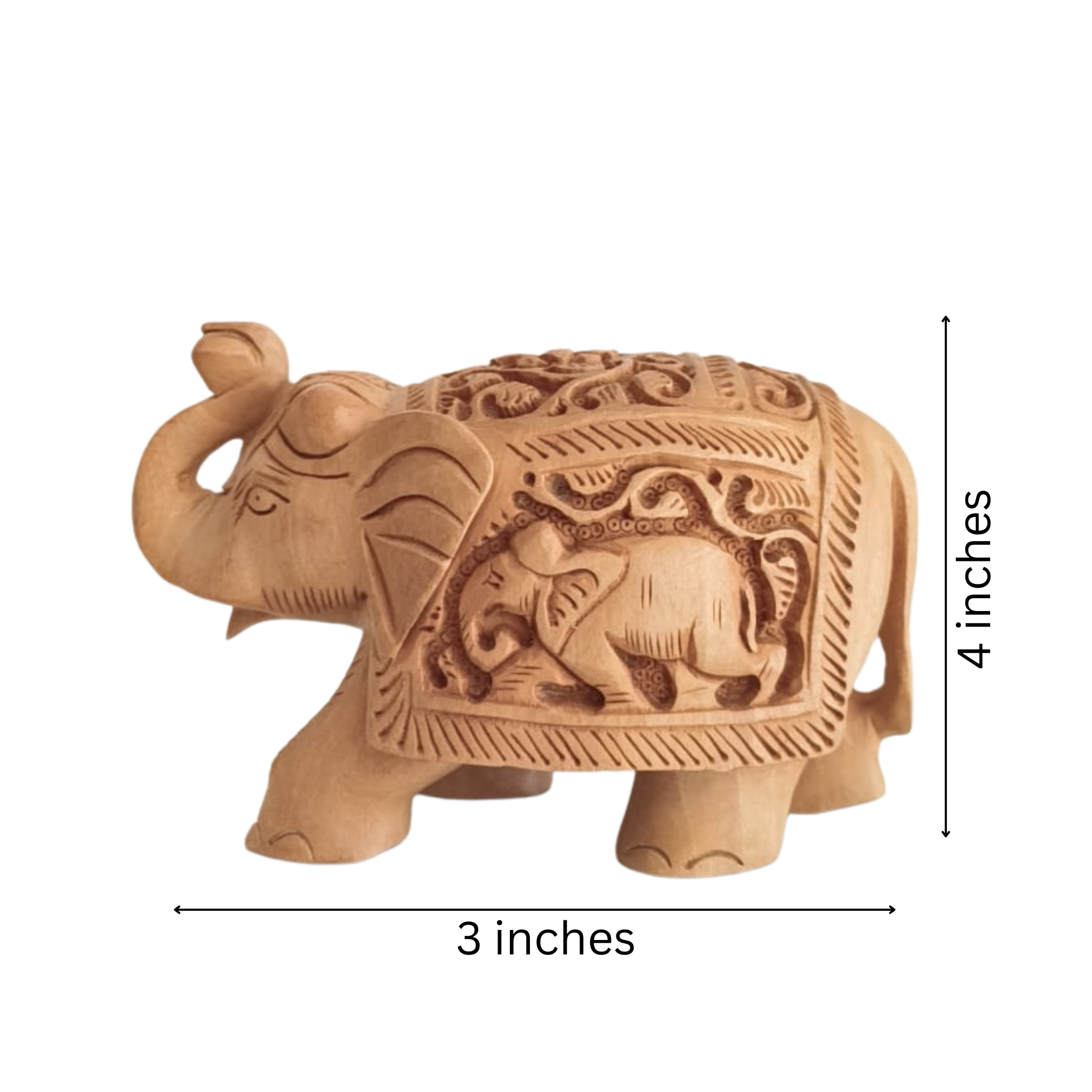 Hand-Carved Wooden Elephants – Artisan Decorative Sculptures