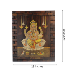 Mysore Rosewood Inlay of Lord Ganesha – Traditional Wall Decor