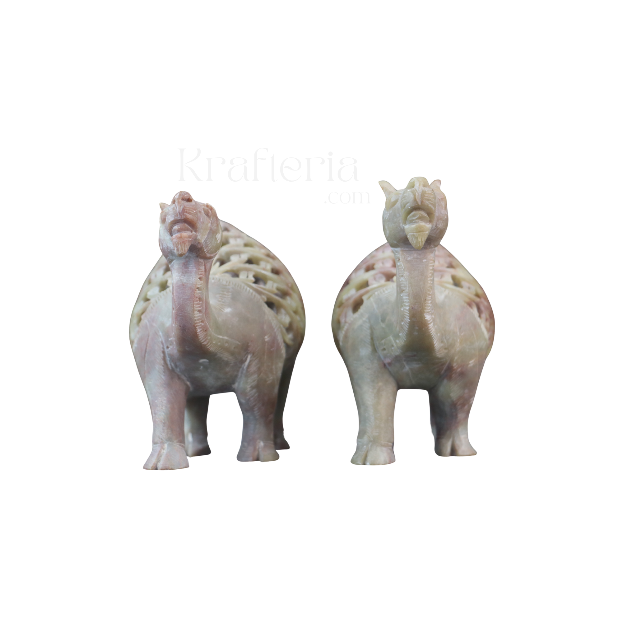 Handcrafted Pair of Camels – Intricate Jali Art Decorative Figurines