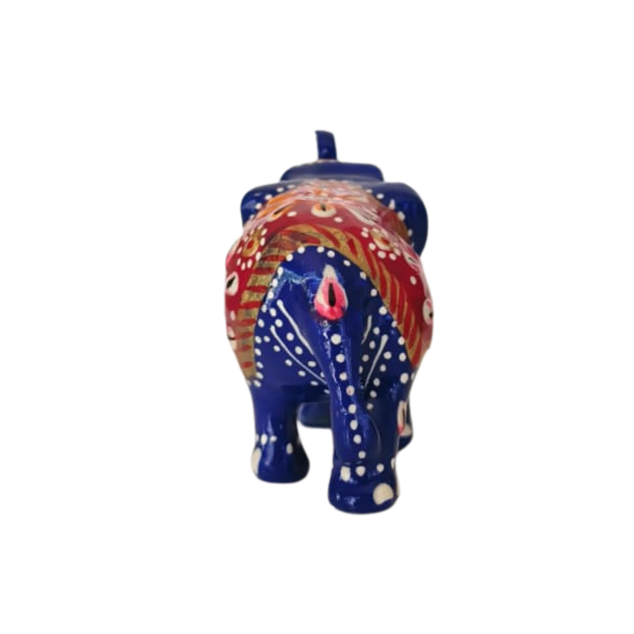 Colorful Hand-Painted Metal Elephant Pair – Traditional Craft